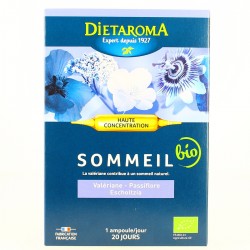 Ampoules Sommeil CIP Valériane Passiflore Escholzia  - 20 Ampoules - Dietaroma