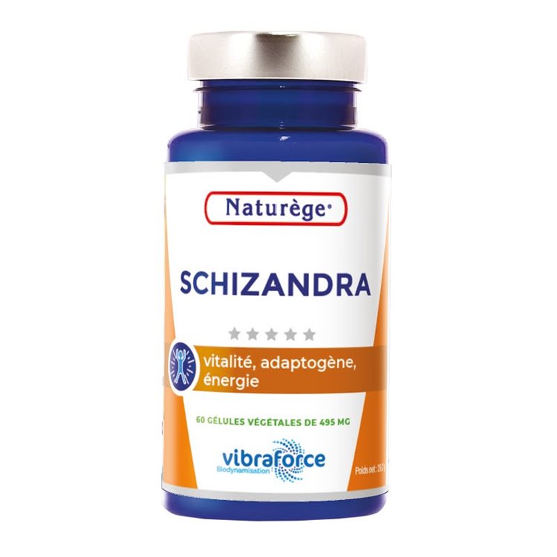 Schizandra - 60 Gélules végétales de 495mg - Naturège Laboratoire Schizandra - 60 Gélules végétales de 495mg - Naturège Laboratoire