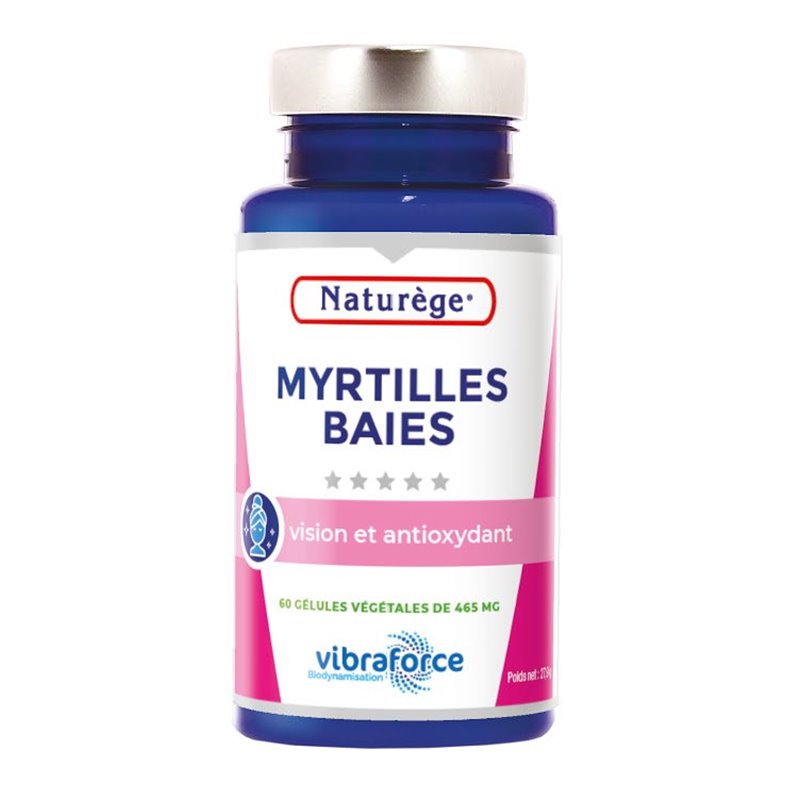 Myrtilles Baies - 60 gélules végétales - Naturège Laboratoire