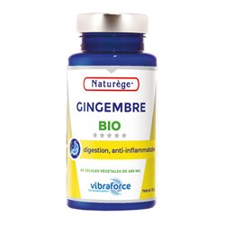 Gingembre Bio - 60 Gélules Végétales - Naturège Laboratoire