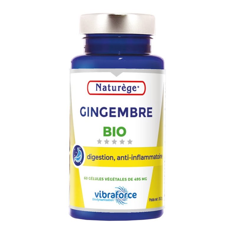 Gingembre Bio - 60 Gélules Végétales - Naturège Laboratoire Gingembre Bio - 60 Gélules Végétales - Naturège Laboratoire