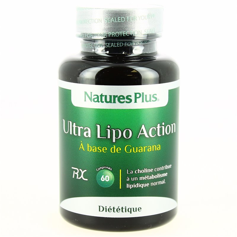 Ultra Lipo action à base de Guarana - 60 Comprimés - Natures Plus Ultra Lipo action à base de Guarana - 60 Comprimés - Natures Plus