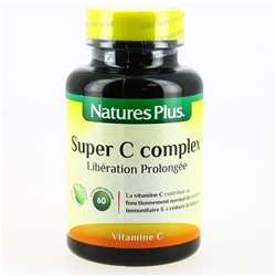 Super C Complex 1000 MG - Libération prolongée - Vitamine C - 60 Comprimés Sécables - Nature's Plus