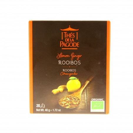 Thé Rooibos Citron-Gingembre - 20 Sachets - Thé de la Pagode