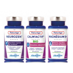 Pack TRIO DETENTE RELAX - Neurozen Calm'actif Magnésium 6+ - Pack de 3 Piluliers - Naturège Laboratoire