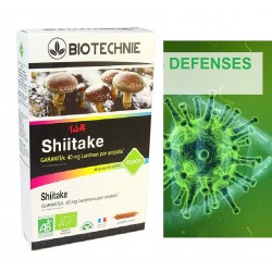 immunité renforcée par les ampoules de shiitaké Bio de Redon