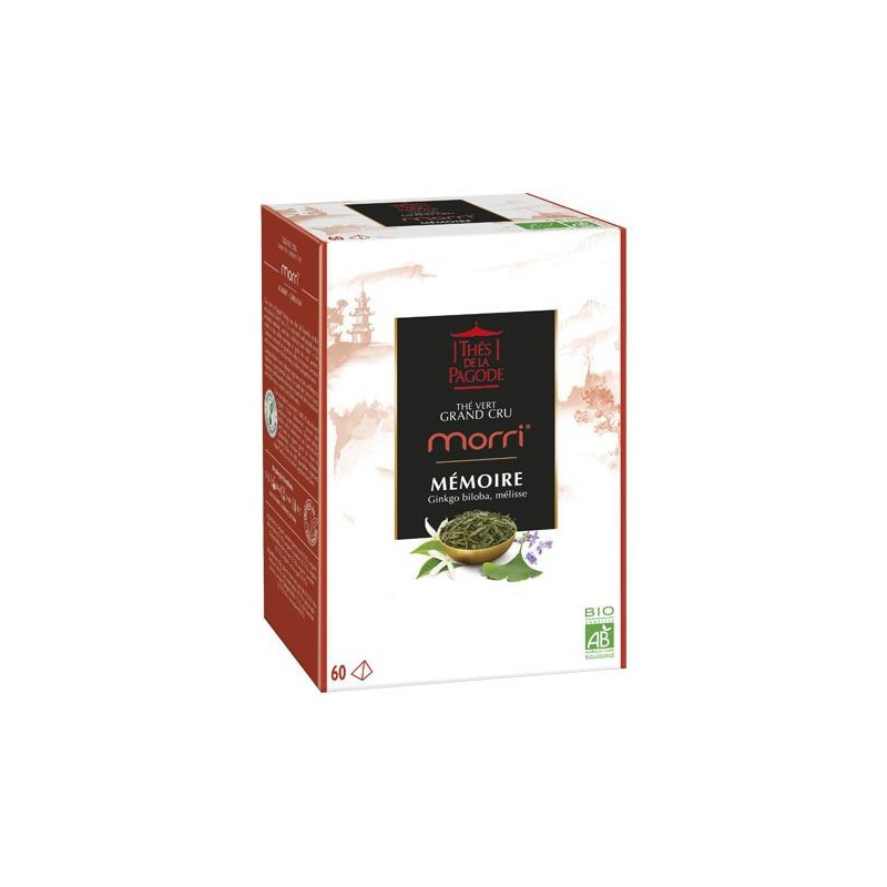 Thé Vert Grand Cru Morri thé vert Jasmin Bio Grand modèle - 60 Sachets - Thés de la Pagode Thé Vert Grand Cru Morri thé vert Jasmin Bio Grand modèle - 60 Sachets - Thés de la Pagode