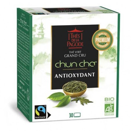 Thé vert Bio Chun Cha  - 30 infusettes - Thés de la pagode