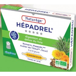 Hépadrel Bio - foie, vésicule, digestion, détox - 10 ampoules - Naturège Laboratoire