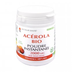 Acérola BIO - Poudre instantanée - 75g- Vecteur Santé
