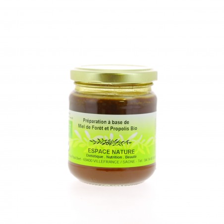 Miel de Foret et propolis Bio -pot 250 grammes - Espace Nature