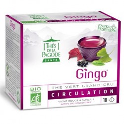 Thé Grand Cru Gingo Circulation Vigne rouge - sureau - 30 Sachets - Thés de la Pagode