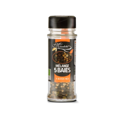Epice Bio Mélange 5 baies -Flacon distributeur  verre 30 g- Masalchi
