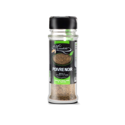 Epice Bio Poivre Noir Moulu - Flacon distributeur verre  38 g - Masalchi
