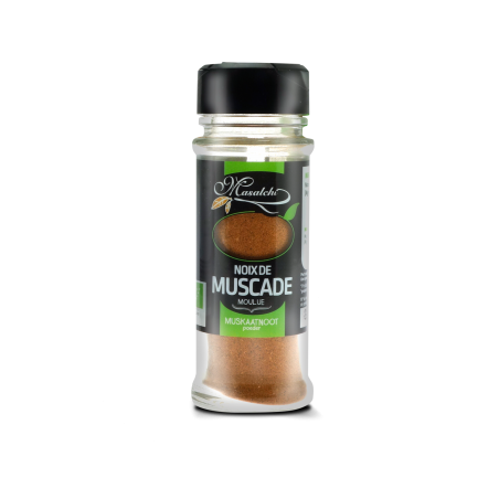 Epice Bio Muscade poudre - Flacon distributeur verre 32 g - Masalchi