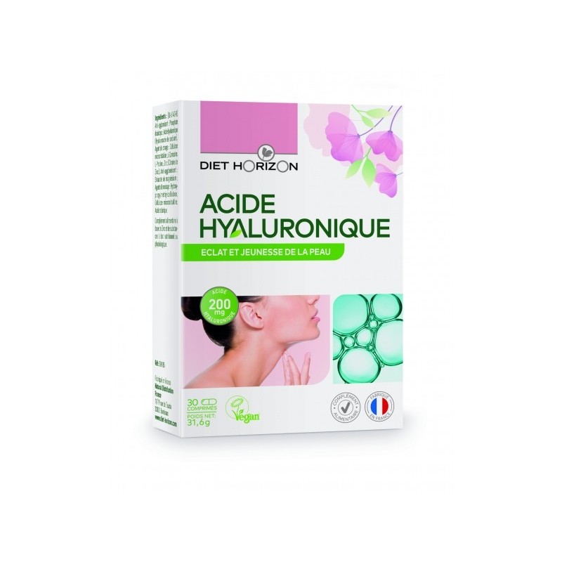Acide hyaluronique - 30 comprimés - Diet Horizon Acide hyaluronique - 30 comprimés - Diet Horizon