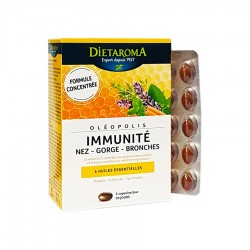 Oléopolis - Immunité : Nez-Gorge-Bronches - 6 Huiles Essentielles - 60 Capsules - Dietaroma