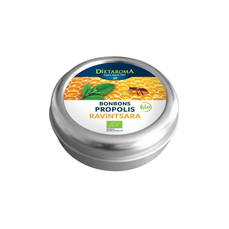 Bonbons Propolis Bio Ravintsara - 50g - Dietaroma Bonbons Propolis Bio Ravintsara - 50g - Dietaroma