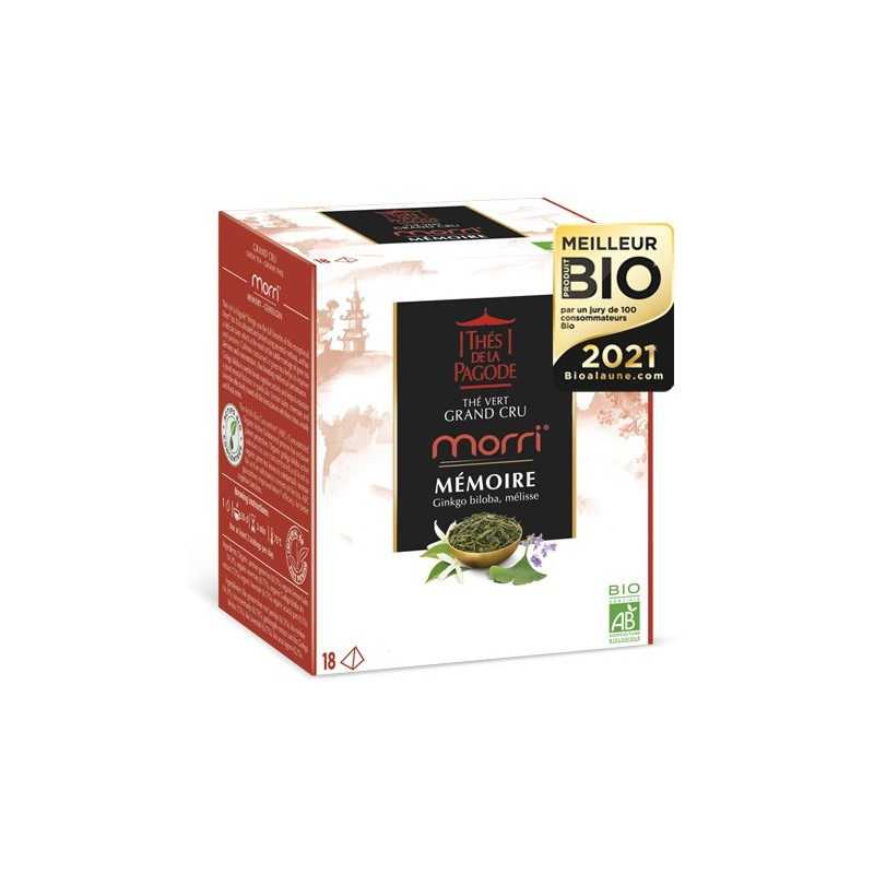 Thé Vert Grand Cru Morri thé vert jasmin Bio Petit modèle - 30 Sachets - Thés de la Pagode