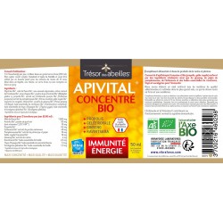 Apivital Concentré Bio - 50 ml - Immunité & Vitalité - Trésor des Abeilles