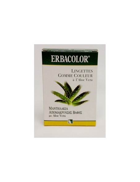 Lingettes Gomme couleur Aloé Véra  - 3  Lingettes - Erbacolor