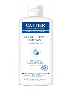 Gel Nettoyant Purifiant Menthe Tea Tree - 200 ml - Cattier Paris