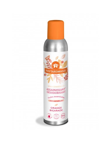Spray d'Intérieur Assainissant Désodorisant Orange-Bigarade - 250 ml - Phytaromasol Spray d'Intérieur Assainissant Désodorisant Orange-Bigarade - 250 ml - Phytaromasol