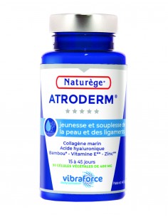 Atroderm Naturège Collagène|silicium|acide Hyaluronique 90 gélules végétales VIBRA - Naturège Laboratoire
