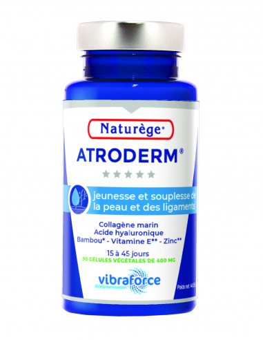 Atroderm Naturège Collagène|silicium|acide Hyaluronique 90 gélules végétales VIBRA - Naturège Laboratoire Atroderm Naturège Collagène|silicium|acide Hyaluronique 90 gélules végétales VIBRA - Naturège Laboratoire