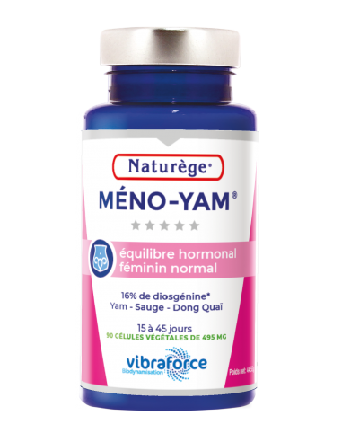 Méno-Yam Equilibre hormonal Féminin - 90 Gélules - Naturège Laboratoire Méno-Yam Equilibre hormonal Féminin - 90 Gélules - Naturège Laboratoire