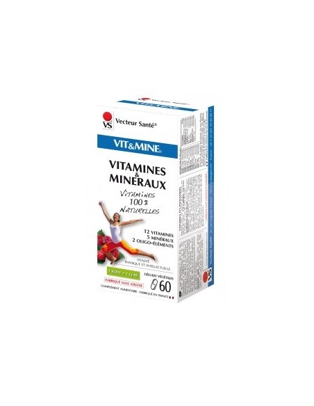 VIT&MINE - Vitamines + minéraux - 60 Gélules - Vecteur Santé