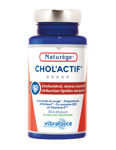 Chol'actif - 90 Gélules Végétales de 495 mg - Naturège Laboratoire Chol'actif - 90 Gélules Végétales de 495 mg - Naturège Laboratoire