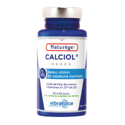 Calciol Vitamine D3 - 180 Capsules marines dosées à 380mg  - Naturège Laboratoire