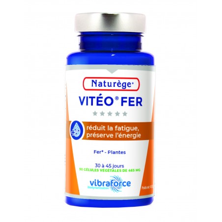 Vitéo Fer - 90 Gélules Végétales - Naturège Laboratoire