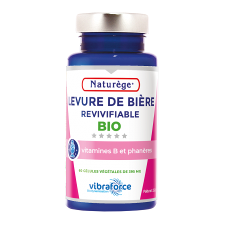 Levure bière revivifiable Bio - 60 Gélules Végétales - Naturège Laboratoire