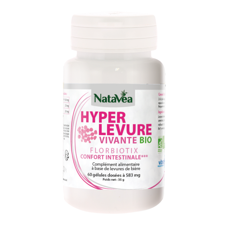 Hyper Levure Vivante Bio Florbiotix - 60 gélules végétales - Natavéa Hyper Levure Vivante Bio Florbiotix - 60 gélules végétales - Natavéa