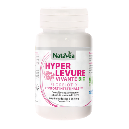 Hyper Levure Vivante Bio Florbiotix - 60 gélules végétales - Natavéa