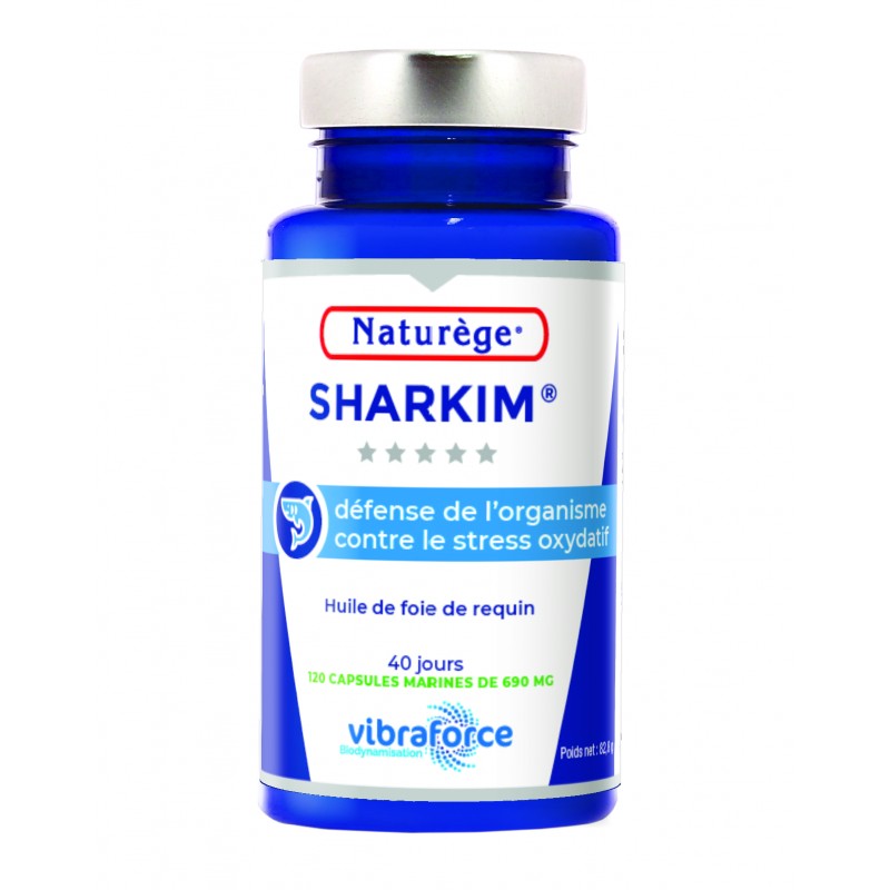 Sharkim Huile de foie de requin - 120 Capsules Marines de 690mg - Naturège Laboratoire Sharkim Huile de foie de requin - 120 Capsules Marines de 690mg - Naturège Laboratoire