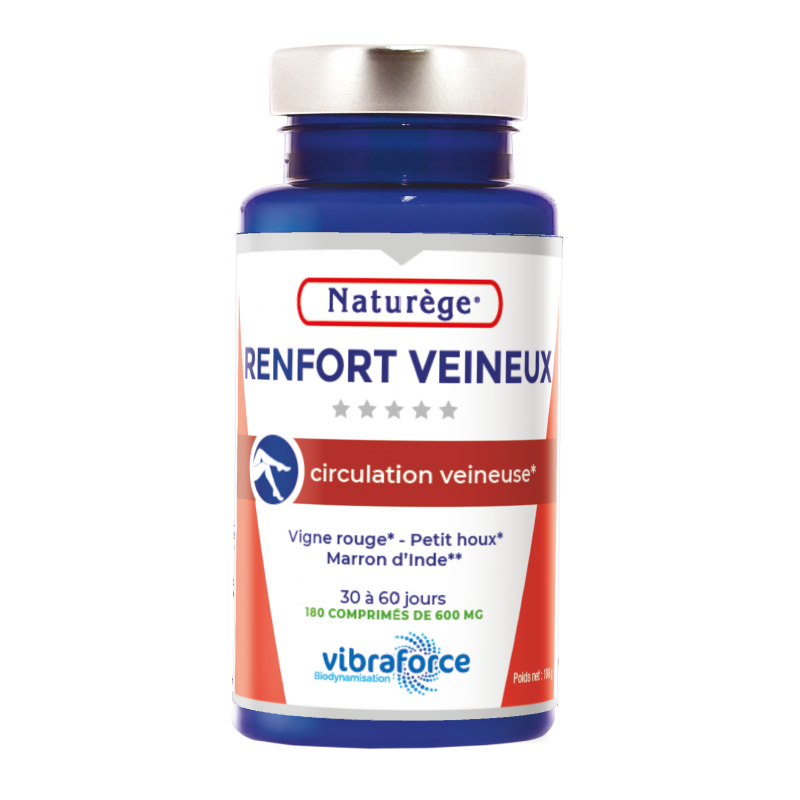 Renfort Veineux Circulation - 180 comprimés - Naturège Laboratoire Renfort Veineux Circulation - 180 comprimés - Naturège Laboratoire