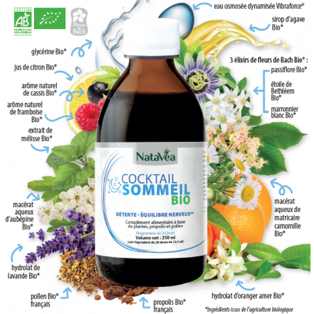 Cocktail Sommeil Bio - 250 ml - NataVéa