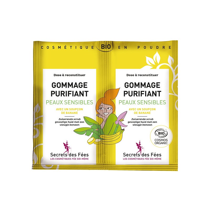 Gommage Visage Bio Purifiant en poudre - 2X4,5g - Secrets des Fées Gommage Visage Bio Purifiant en poudre - 2X4,5g - Secrets des Fées