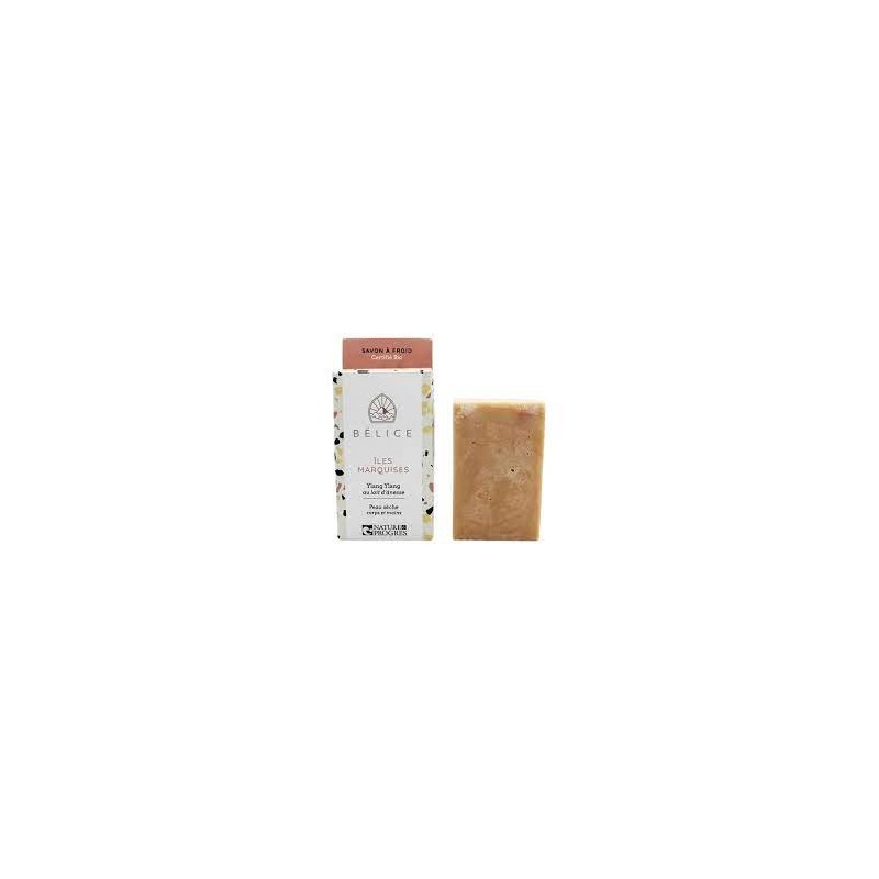Savon à froid Bio Iles Marquises Ylang Ylang au lait au lait d’ânesse - 100g - Bélice