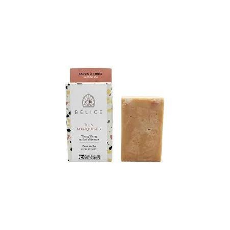 Savon à froid Bio Iles Marquises Ylang Ylang au lait au lait d’ânesse - 100g - Bélice