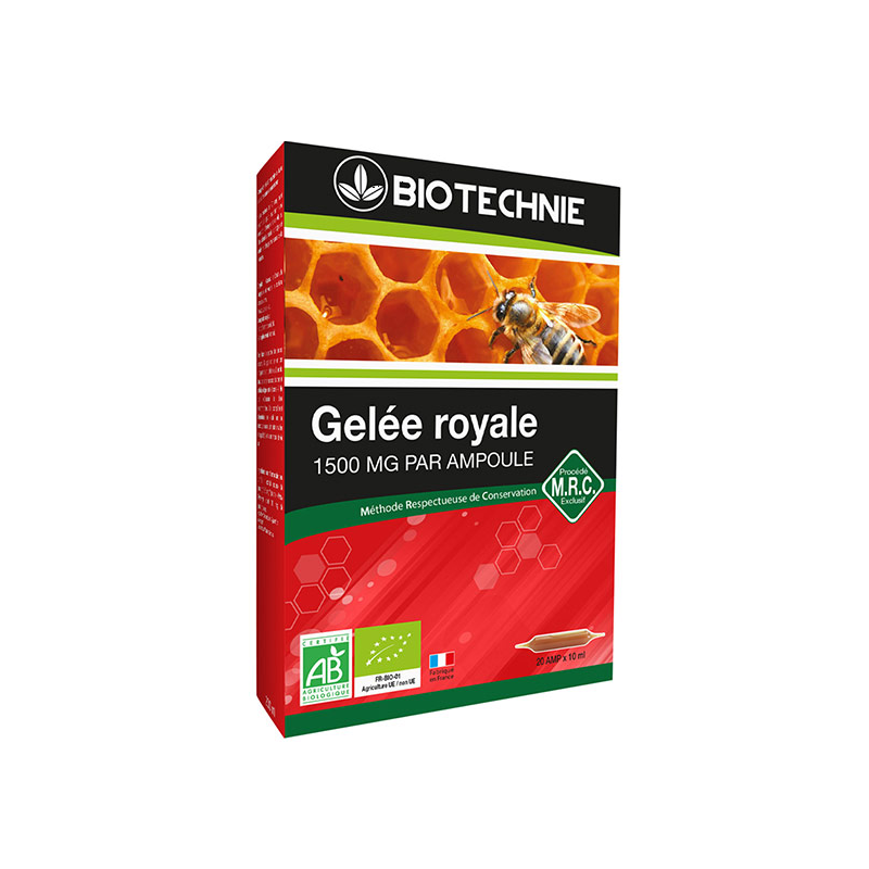 Gelée royale Bio - 20 Ampoules - Biotechnie