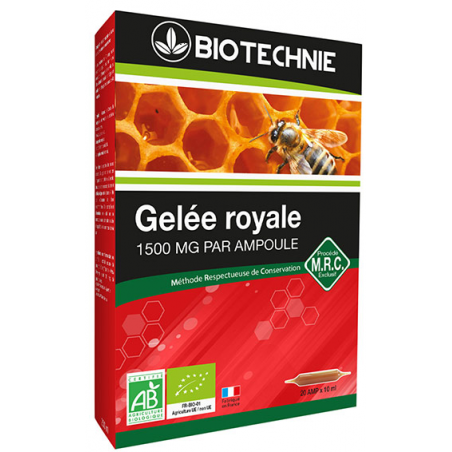 Gelée royale Bio - 20 Ampoules - Biotechnie