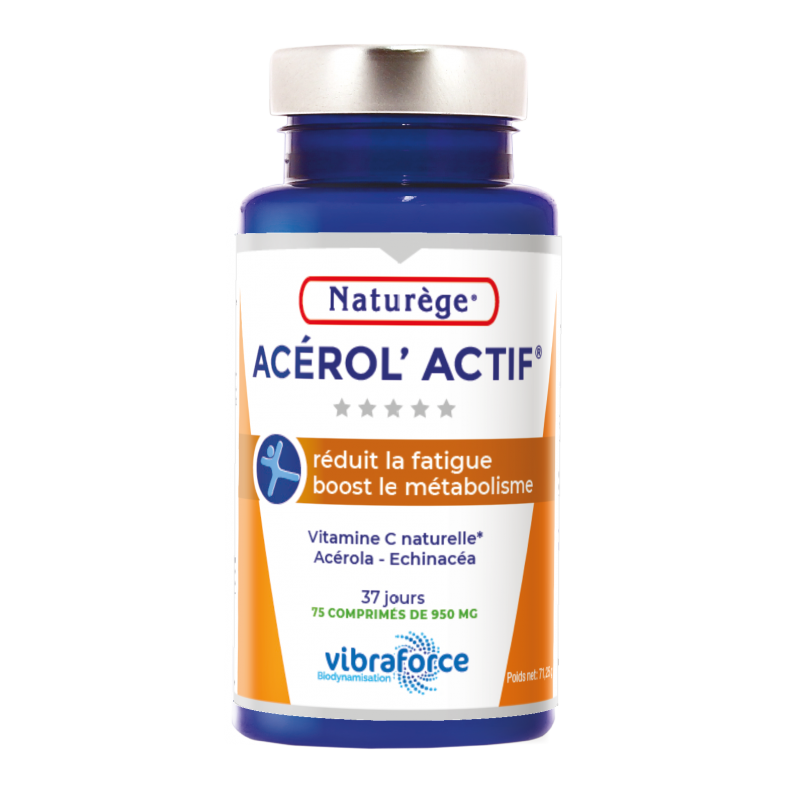 Acerol'actif - 75 Comprimés - Naturège Laboratoire Acerol'actif - 75 Comprimés - Naturège Laboratoire