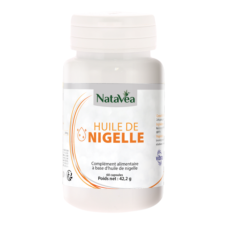 Capsules d'huile Nigelle - Cumin noir - 60 Capsules - Natavéa