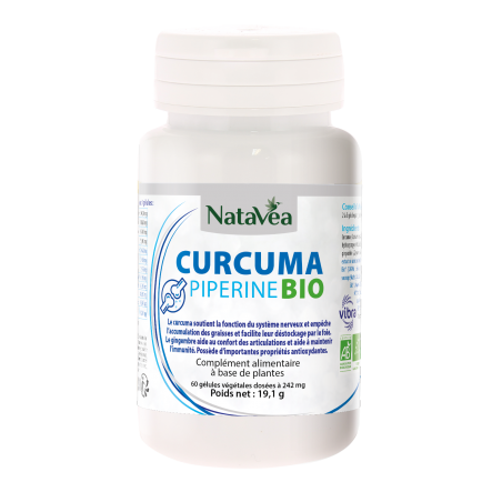 Curcuma Pipérine fort - 60 Gélules - Natavéa