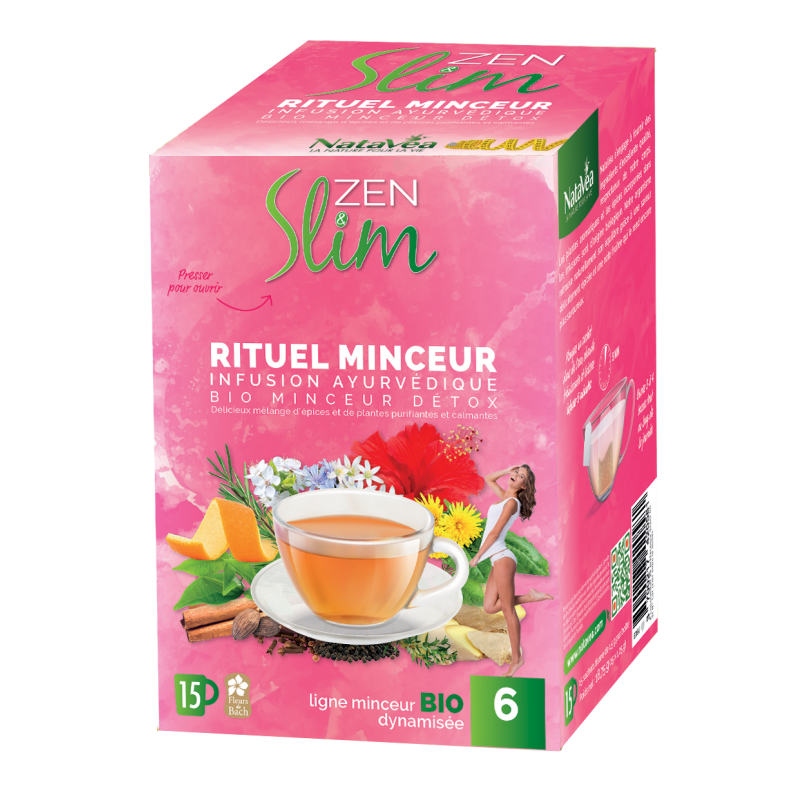 Zen&Slim 6 Tisane Rituel Minceur Bio - 15 Sachets - NataVéa Zen&Slim 6 Tisane Rituel Minceur Bio - 15 Sachets - NataVéa