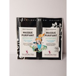 Masque Bio purifiant en poudre au charbon - 2X4,5g - Aloaeco